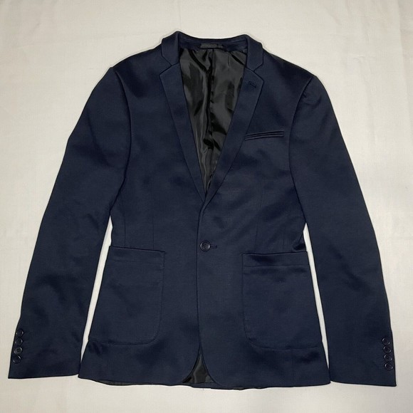ASOS Other - ASOS Men’s Sport Coat Blazer Navy Blue 1 Button Jacket Size 36 Short Slim Fit